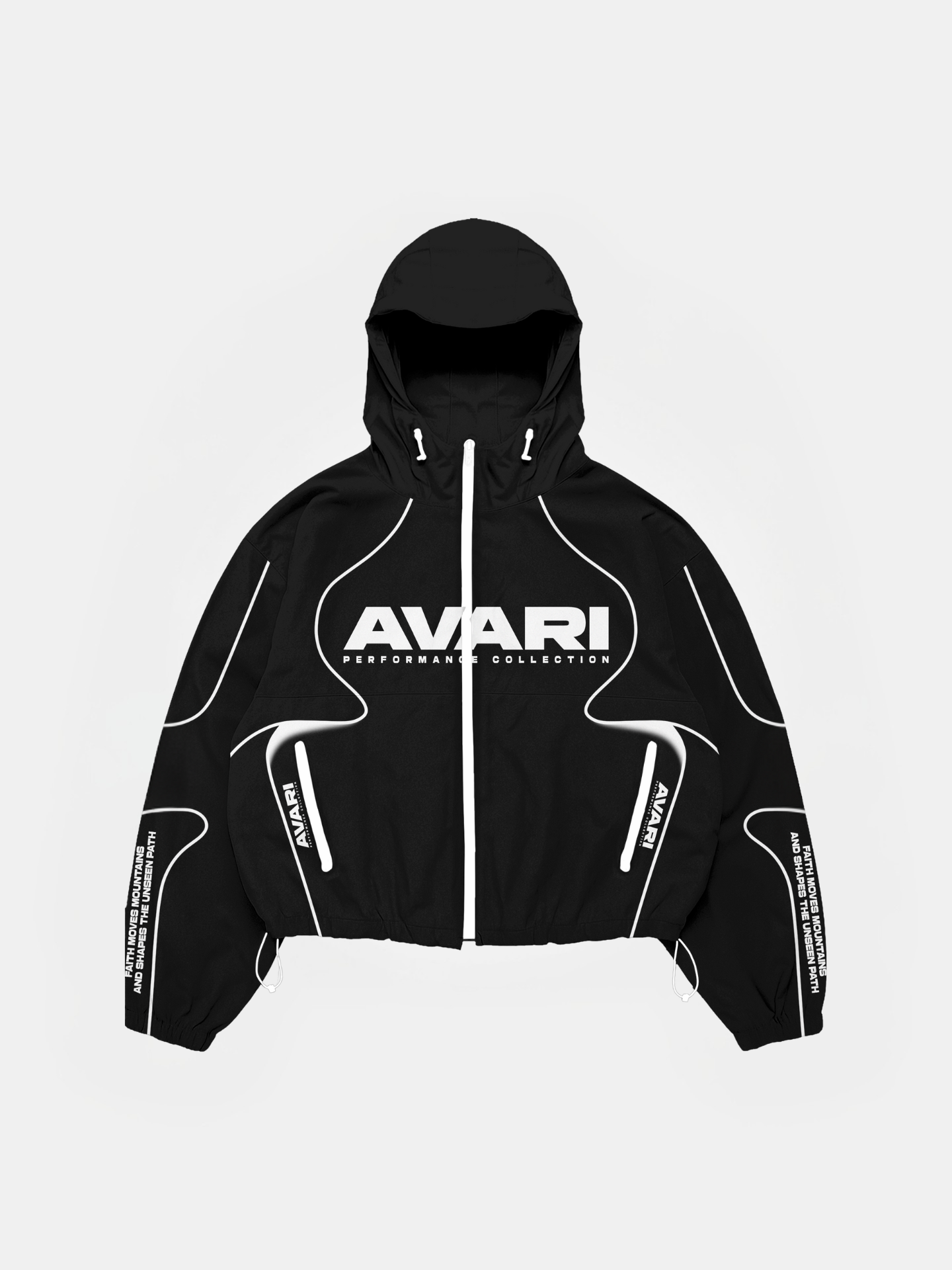 Black and White AVARI Windbreaker Top [Pre-Order]